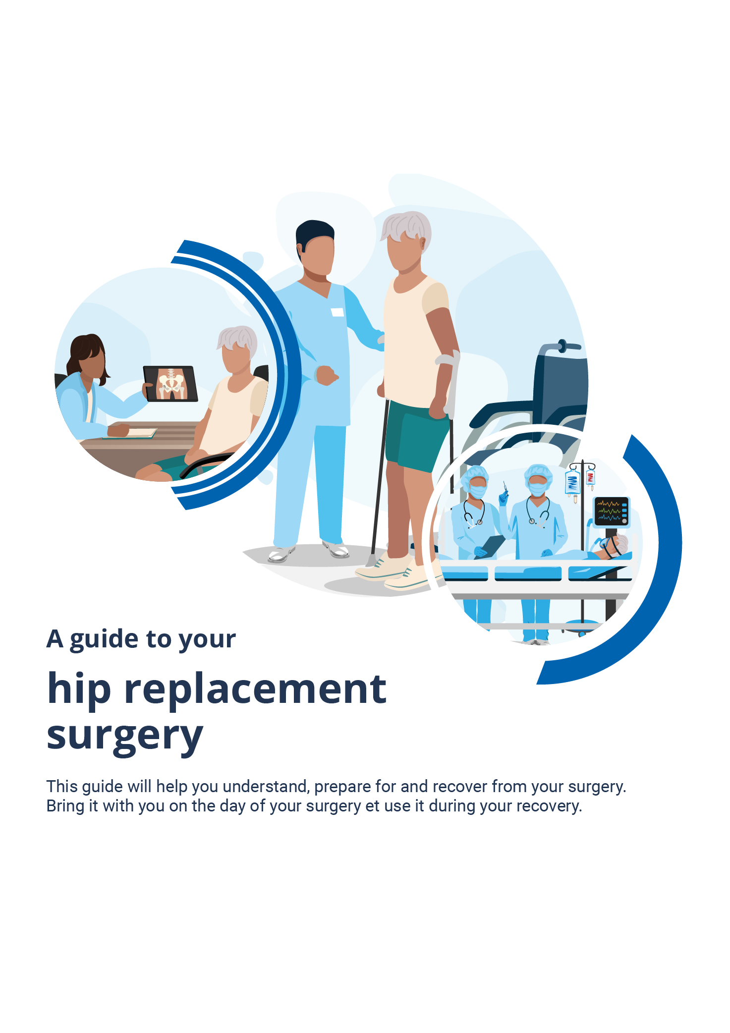 A guide to your hip replacement surgery e-book cover english version