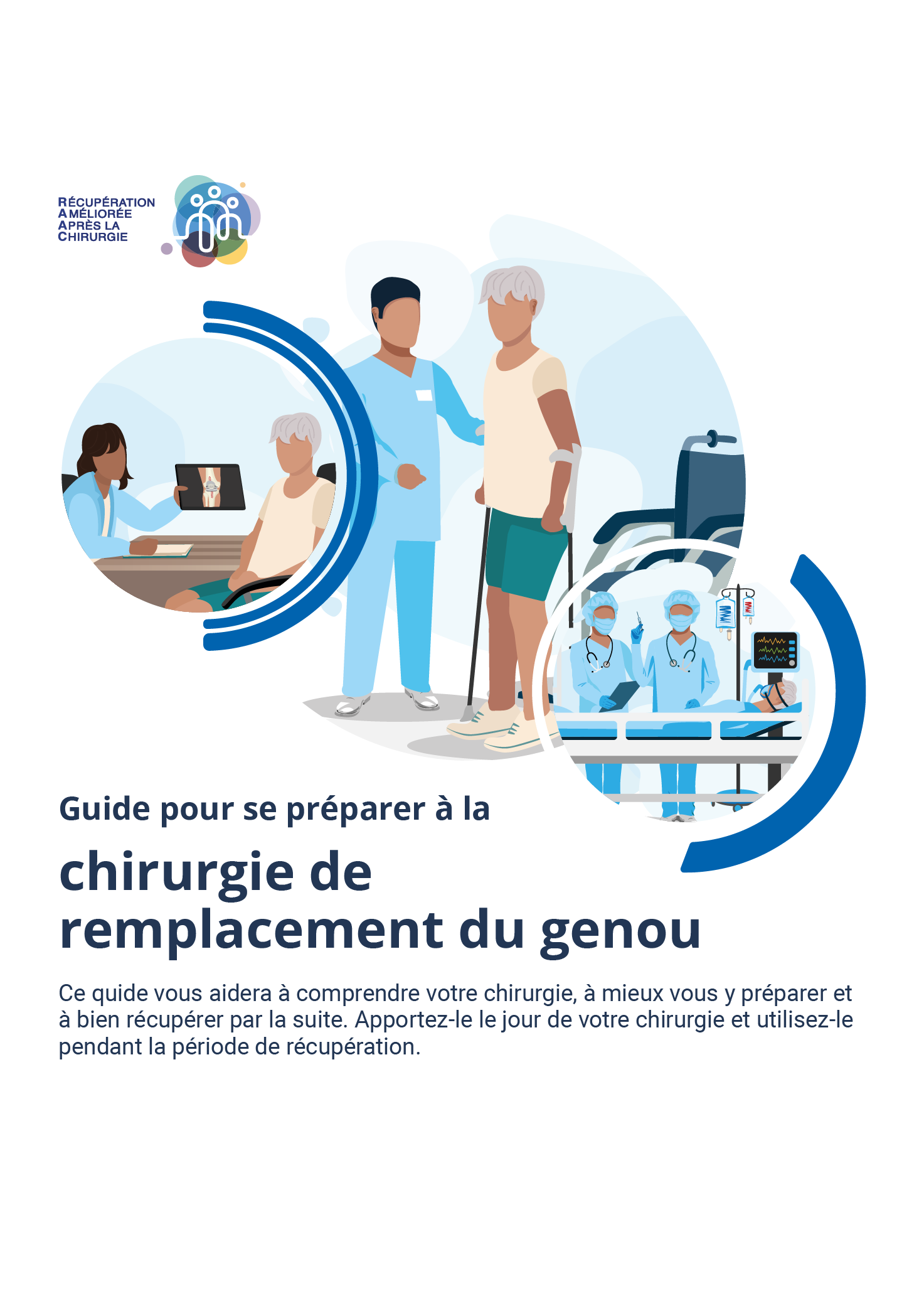 Un guide pour votre chirurgie de remplacement du genou e-book cover French version