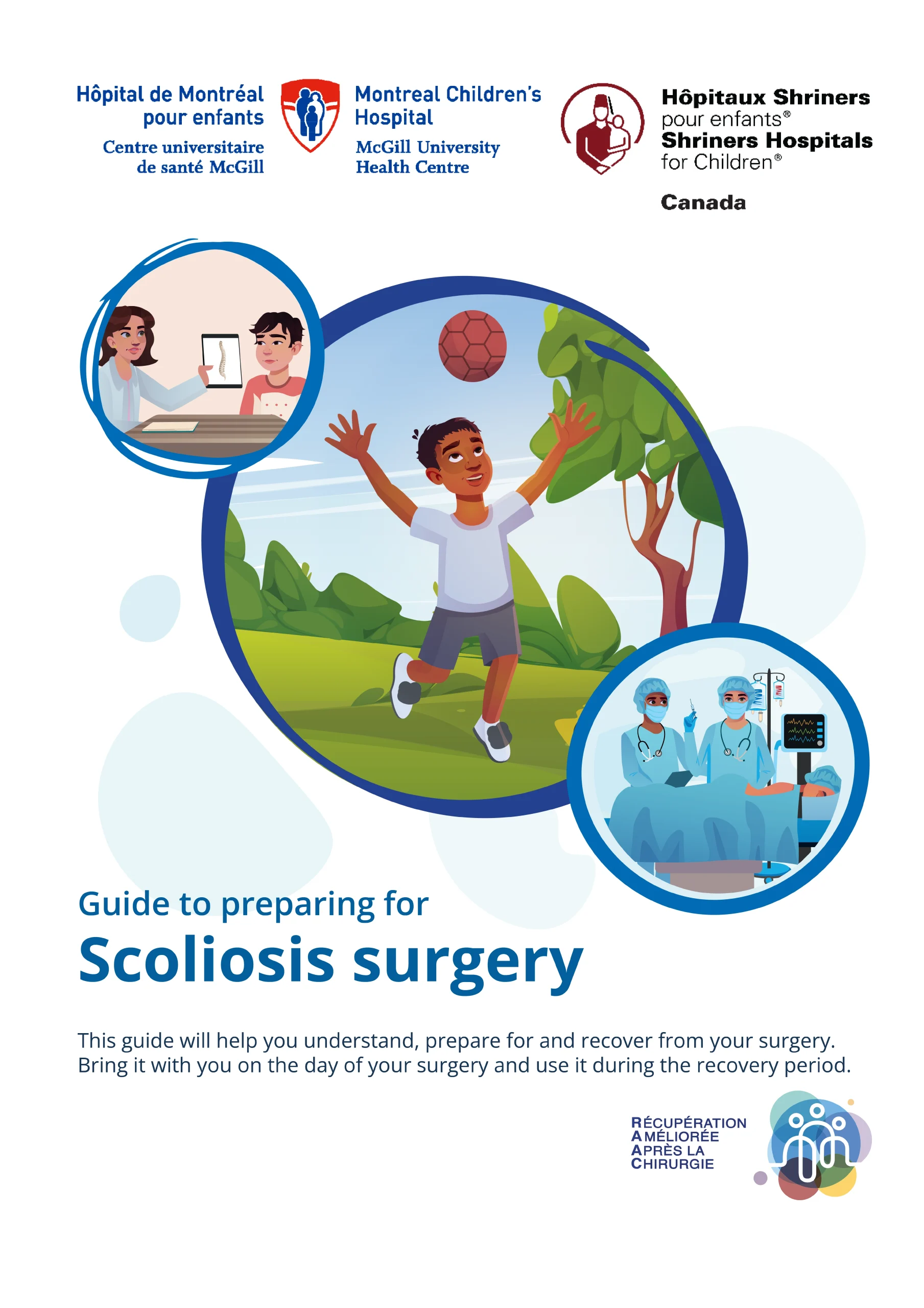 Guide to preparing for Scoliosis surgery booklet cover.